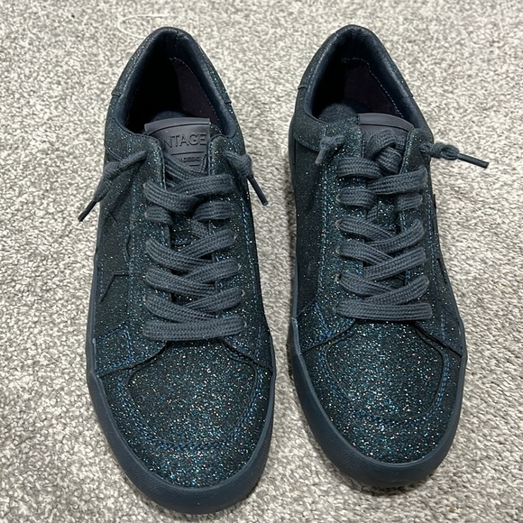 New Vintage Havana navy sparkle sneakers. - Picture 2 of 4